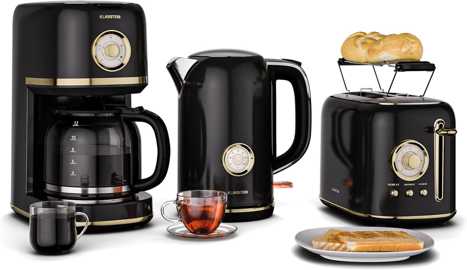 سرویس صبحانه ویکتوریا کلارشتاین آلمان klarstein VICTORIA Frühstücksset رنگ مشکی